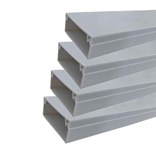 8 Metri Canaline Passacavi Da Muro, Canaline Con Biadesivo E Coperchio, Bianco, 4 Pezzi Da 2 Metri, 40Mm*25Mm