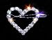 #13605 Rhinestone Heart Barrettes