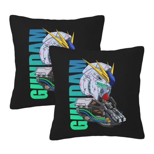 枕カバー ネオ ジオンガンダム クッションカバー 2枚セット 座布団カバー まくらカバー おしゃれ 可愛い ソファ背当て 抱き枕 インテリア飾り オフィス 部屋飾り 四季通用 40X40cm