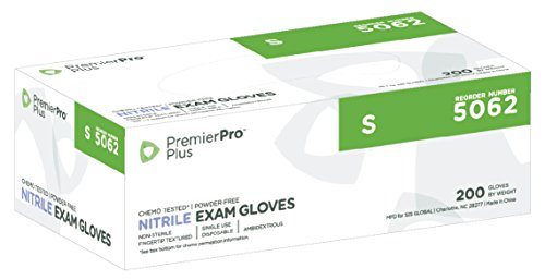 PremierPro 5062 Plus Nitrile Exam Gloves, Small, Periwinkle (200 per box)