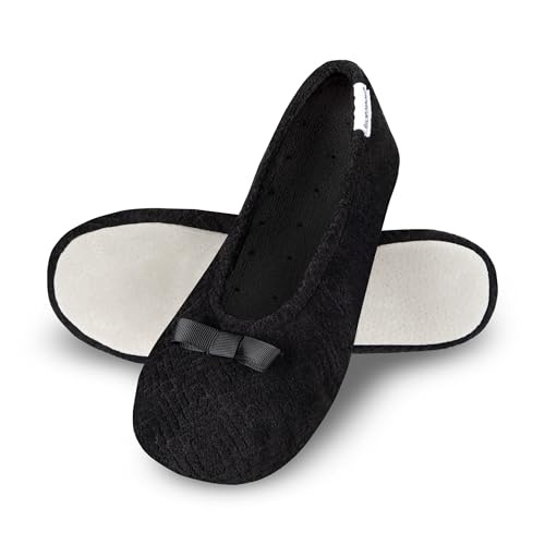 Image of isotoner Women's Diamond Microterry Ballerina Slippers
