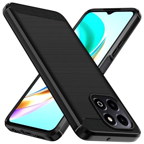 ivoler Funda para Honor X6b, [Protección Militar] Carcasa Protectora Antigolpes, Fina Suave TPU Silicona Caso Delgada Anti-Choques Antihuellas Bumper Case, Negro