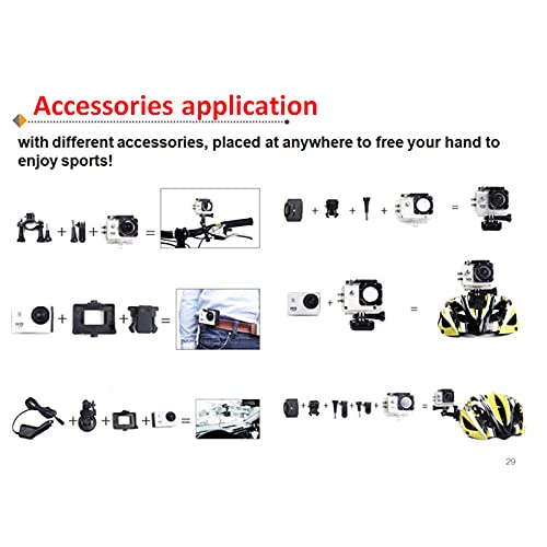 Cool Belle 4K Action cam 14MP WiFi Sports Kamera Ultra HD Unterwasserkamera 40m 170 ° Weitwinkel Zeitraffer 2x1050mAh… – Bild 7