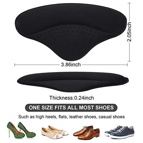 Image of 6 Pairs Heel Pads Heel Grips Liner for Loose Shoes, Heel Cushion Pads Heel Inserts for Shoe Too Big Men Women- Ultra Soothing Heel Protectors for Heel Pain, Heel Slipping, Blisters, Friction