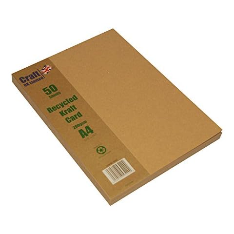 Cartulina Kraft A4 marrón 280gsm-50 Hojas Cover