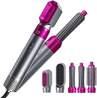 Drumstone (𝟏𝟓 𝐘𝐄𝐀𝐑𝐒 𝐖𝐀𝐑𝐑𝐀𝐍𝐓𝐘) 5 In 1 Hair Dryer Air Brush Styler and Volumizer Hair Straightener Curler Comb 5-in-1 Hot Air Brush Transformation