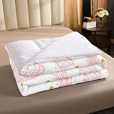Feelyou Pineapple Bedding Set for Girls Kids Cute Pink Tropical Fruit Comforter Room DecorGolden Polka Dots Comforter Set Pineapple White Bedding Duvet Set Twin Size 2Pcs Quilted Boys 41EXD7ZNZXL. SS400