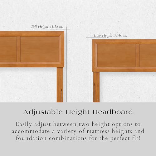 AFI, Sophia Adjustable Modern Full Wood Headboard, Light Toffee by AFI - Image 6