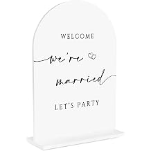 Wedding Signs Welcome to Our Wedding,Wedding Table Acrylic Signs for Wedding Bridal Shower Decorations 6x8 Inch decorativesignage1494