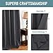 H.VERSAILTEX Microfiber Blackout Grey Curtains for Patio Door Thermal Insulated Living Room Curtains, Room Darkening Noise Reducing Blackout Curtain for Bedroom, Charcoal Gray (1 Panel), 52'W x 96'L
