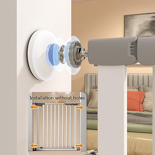 Barrière de sécurité rétractable 76-83cm : fixation sans perçage pour murs - 6