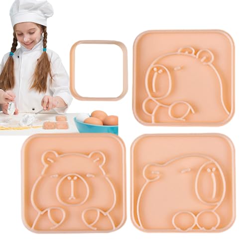 Para Cortador De Galletas - Moldes De Horno De Remante, Sello De Horno Capybara Mapón | Tamaños De Galletas De Animales De Dibujos Animales Para Pasteles, Galletas, Pasteles, Fr