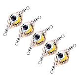 Taidda Esche da Pesca a LED con Anelli di Rotazione da 5 Pezzi, Acrilico Si Illumina al Tocco dell'Acqua con Design Fish Eye Inciso, Colori Multipli per la (Set da 5 Pezzi Doppia Luce da Pesca