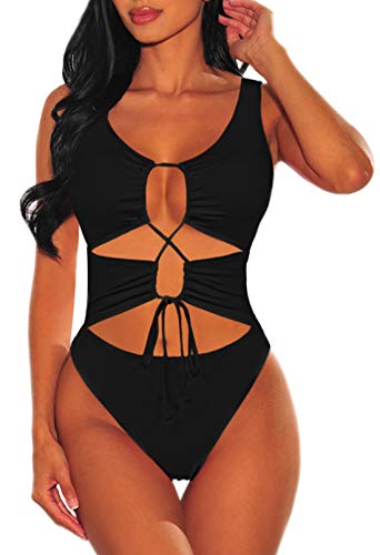 Sovoyontee Women's Sexy One Piece Swimsuits Cheeky Bikini Bathing Suit