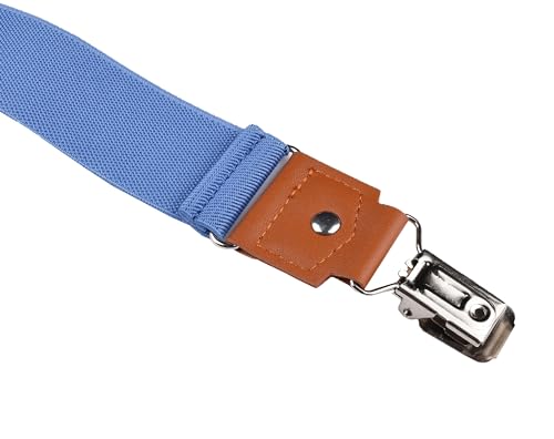 Image of Suspenders for Men Y Back Adjustable Elastic with Strong Clips 47 Inches