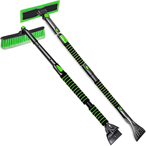 Seaaes Extendable 44" & 51" Ice Scraper And Snow Brush With Foam Grip For Car Windshield Window Suv Truck Vehicle #TOP8