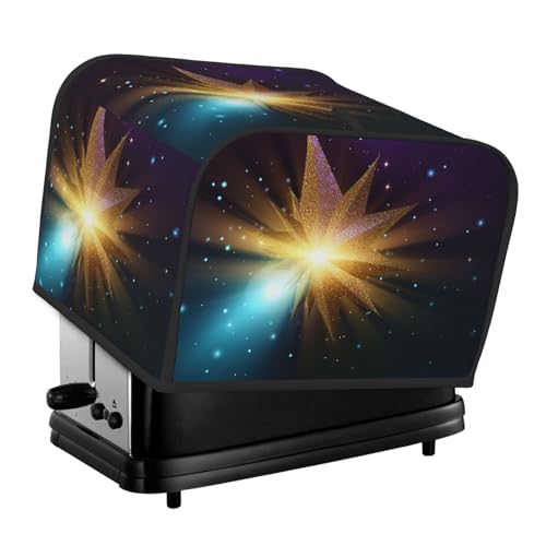 4 Slice Toaster Cover with Two Pockets for Storing knife Super Soft Appliance Covers Shining star Dust Cover for Kitchen Small Oven-Cover Kitchen Bread Machine Protector Covers