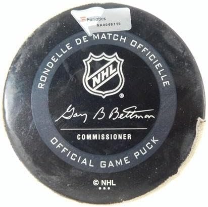 2020 Arizona Coyotes vs. San Jose Sharks Game Used Puck 1-14-20 AA0046119 - NHL Unsigned Game Used Pucks