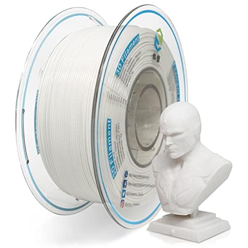 YOUSU PLA 3D Printer Filament, White PLA Filament 1.75mm for 3D Printer & 3D Pen, 1kg