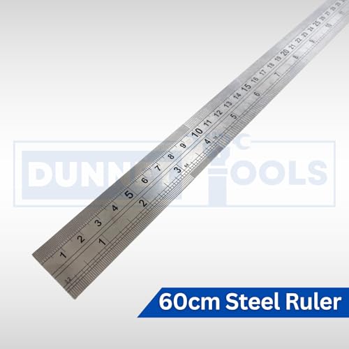 Garden Mile 60cm Steel Ruler Measuring Marking Tool Metal Industrial Hand Tool Precision Rule DIY Home Indoor Outdoor Professional Use Measure - Image 3