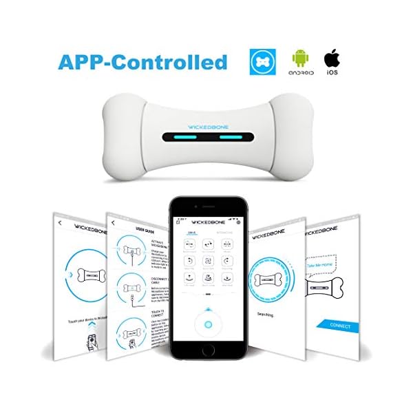 Smart-Bone-Automatic-Interactive-Toy-for-Dog-Puppy-and-Cat-App-Control-Safe-Durable-Keep-Your-Pets-Entertained-All-Day Smart Bone Automatic Moving Toy