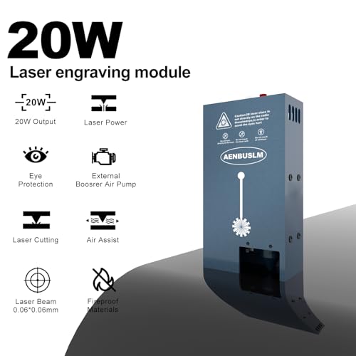 160W Laser Engraving Cutting Module with Built-in Air Assist, 20W(20000mW) Output Power,Built-in FAC,Compressed Spot CNC Carving DIY Laser Master for Laser Cutter Laser Engraver Machine - Class 4 - Image 2