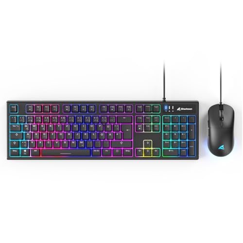 Combo de teclado y ratón gaming Sharkoon Skiller SGB15 con RGB y diseño de 3 bloques 2