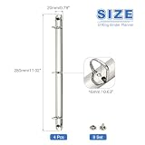 PATIKIL Mechanizmy segregatora A4 z 3 otworami, 4 zestawy 1,6 cm D pierścień, zapasowy segregator, do organizatorów, DIY, akcesoria do przechowywania papieru, 20 mm, srebrny odcień