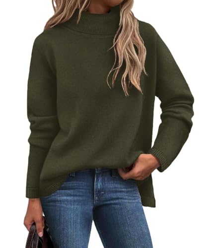 Image of TIYOMI Plus Size Sweater Tops for Women Turtleneck Warm Pullover XL-5XL