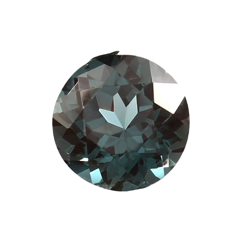 Tourmaline indicolite de 11mm en gemme ronde facettée pour création de bijoux
