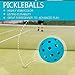 Spunspon 6 Pack Pickleball Balls, 40 Holes Outdoor Pickleballs, High Elasticity & Durable Pickle Balls for All Style Pickleball Paddles (Sky Blue)