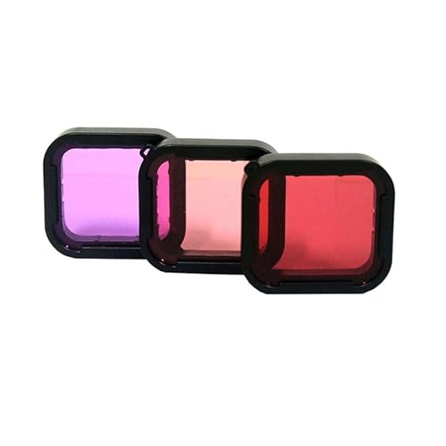 REFLEX CAMERA Waterproof Lens Filters for GoPro Hero 7/6/5 Black – High-Definition Red, Pink, Purple Set for Underwater Colour Correction – Durable, Easy Swap Design for Diving & Snorkelling