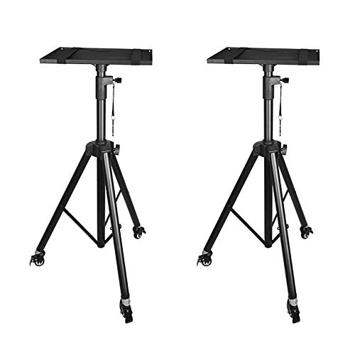 Soporte Ajustable para Proyector, Multifuncional para Laptop y Equipos DJ, Trípode Plegable con Bandeja, Color Dorado