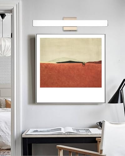 Image of 24 inch LED Square Vanity Light, 14W 4000K Dimmable, Brushed Nickel | Wall Bar Light, Rust & Moisture Resistant, Natural White light, Energy-saving, moisture-proof, Dresser Bathroom over Mirror