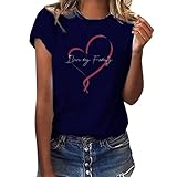 t-shirt oversize con scritta i love my family con stampa di lettere e magliette alla moda per mamma magliette casual larghe, g, l