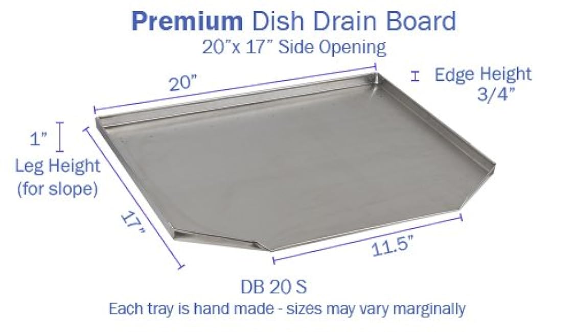 Stainless Steel Dish Drain Board (Side Opening)