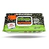Crocodile Cloth Outdoor Cleaning Wipes – 80 Count Plant-Based Cloths (15″x10″), Skin Safe, Pre-Moistened, Aloe & Vitamin E Infused, Large, Absorbent, Multi-Surface Disposable Wipes