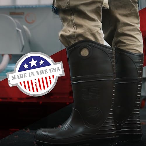 Dunlop Protective Footwear, Durapro Steel Toe, 100% Waterproof Polyblend PVC Material, Comfortable DURAPRO Energizing Insoles, Lightweight and Durable, Blue, 10