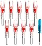Lzwow 9PCS S Lighted Nocks for Arrows with .244 Inside Diameter Automatic Compound Bow Arrow Nock...