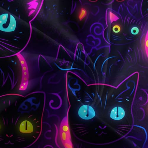 Housse de couette chat 3D parure de lit microfibre ado 200x200