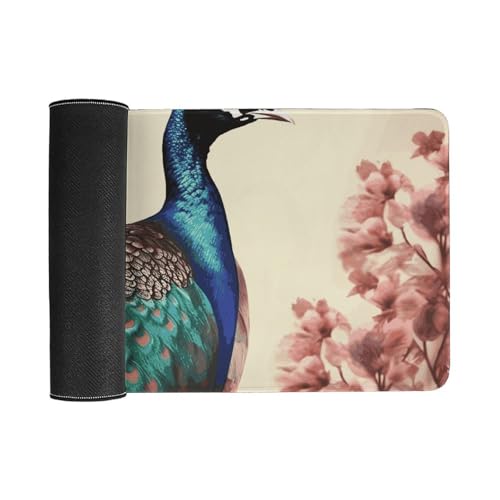 Grand tapis de souris paon pour le bureau et la maison - 3