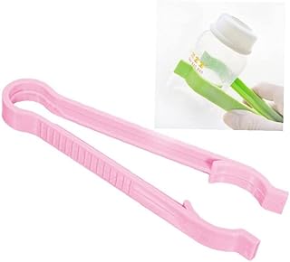 Infant Bottle Clip 2 Pieces Flame Baby Feeding Bottle Tongs Holder Pink