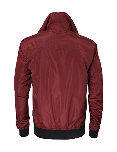 Hat and Beyond Mens Windbreaker Lightweight Two Tone Hooded Slim Fit Jacket3