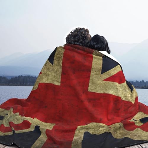 Couverture en flanelle drapeau britannique pour canapé et lit