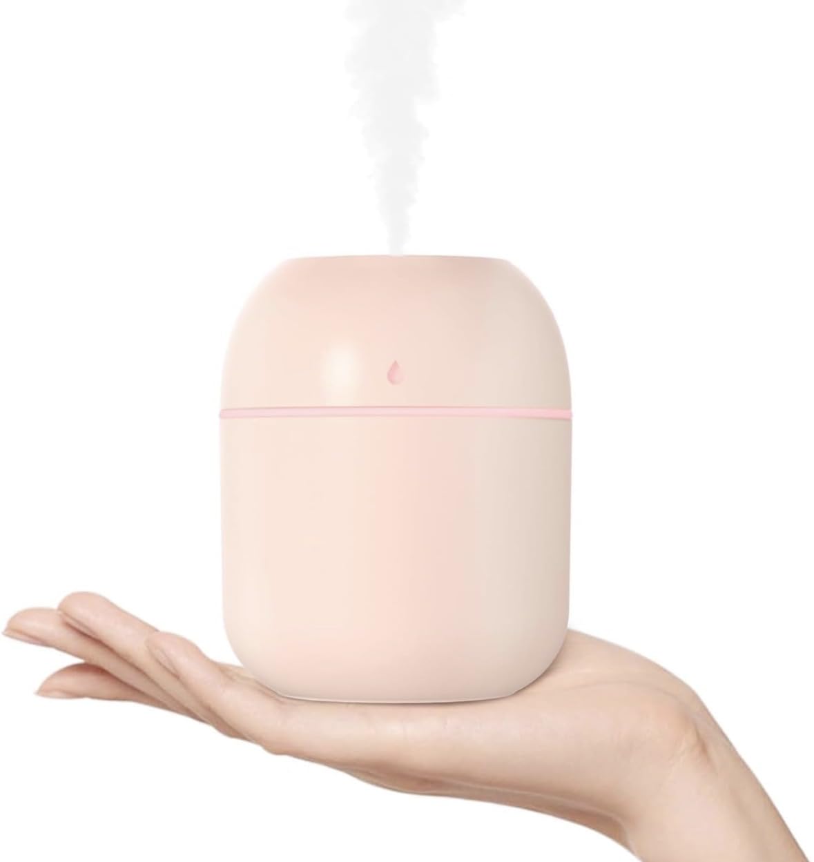 Toyoworld Portable Mini Desktop Humidifier, Pink, 9.6x7.1 cm | Silent Ultrasonic Design, Auto Shut-Off, Warm Night Light, USB Powered, Whisper Quiet-image-48