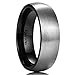 King Will 7MM Titanium Ring Brushed Black Plated Comfort Fit Wedding Band For Men (10)