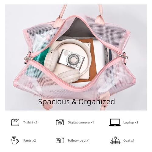 Multi-Functional PVC Gym & Travel Duffel Bag – Large Capacity, Dry-Wet Separation, Adjustable Crossbody/Shoulder Strap Must-Have Athleisure Essentials for Men & Women (Yellow)4