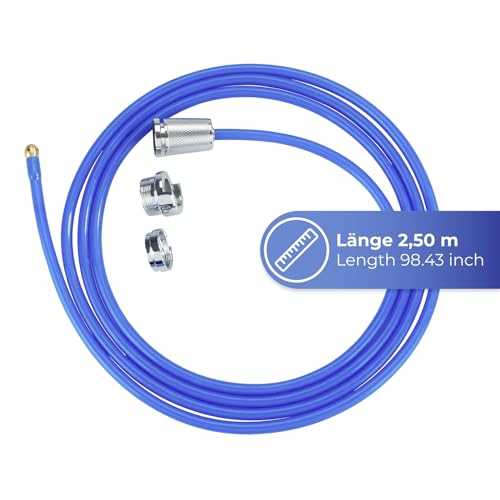 Środek czyszczący Mod. Power bez rur Twister wysokociśnieniowy środek do czyszczenia odpływu z mosiężną dyszą Easy Clip System do rury odpływowej 3 x 250 x 3 cm niebieski