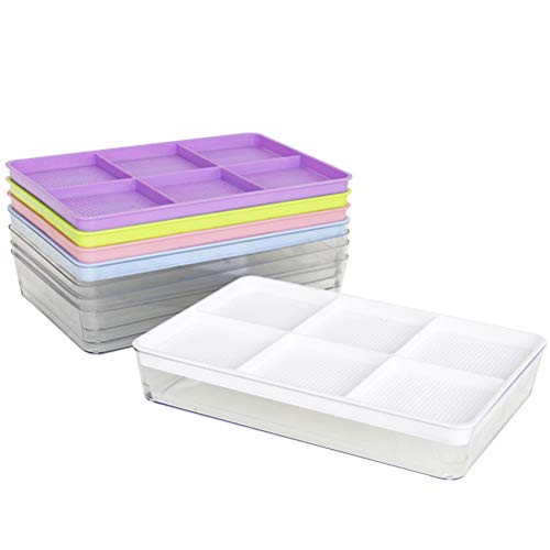 Yardwe New Seed Sprouter Tray Soil-Free Plastic Wheatgrass Mung Bean Seeds Sprouting Growing Tray(Random Color)