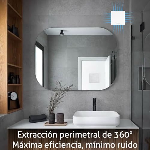 Miniatura 3 de Turbionaire Arte 100 Sw Extractor De Baño 100 Mm, Blanco, Extracción, Ventilación Estándar, Para Baño, Cocina, Válvula De No Retorno, Protección Ipx4, Aspiration Perimetral
